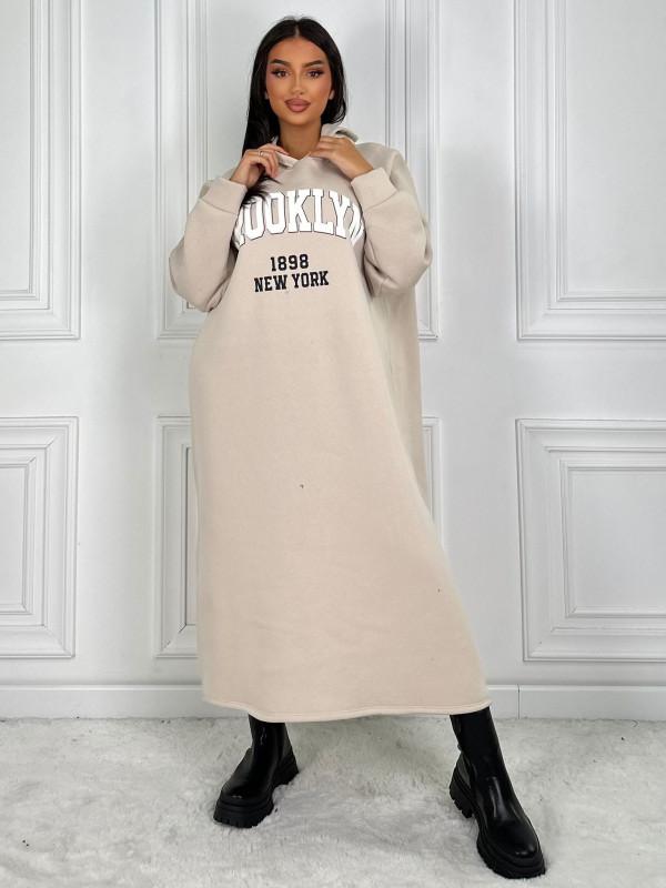 robe sweat en coton capuche Brooklyn .MIU 10632